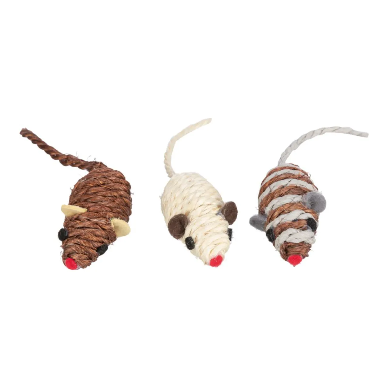 Jolly Paw Sisal Mus kattelegetøj 3 stk. - Naturlig kradseleg og jagtinstinkt